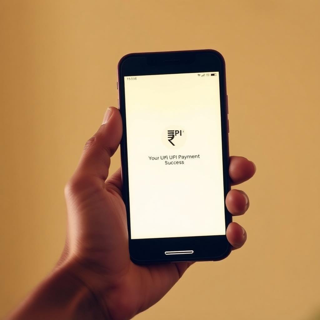 Phone showing UPI payment